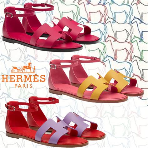 hermes santorini sandalen|Hermes sandals with strap.